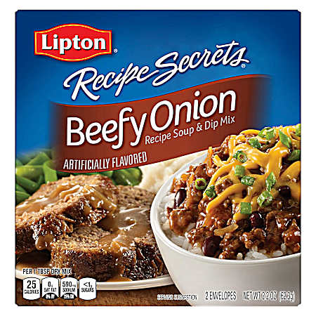 Recipe Secrets Beefy Onion Soup & Dip Mix - 2 Pk