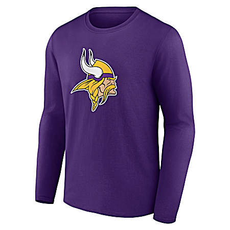 Men's Minnesota Vikings Crew Neck Long Sleeve T-Shirt