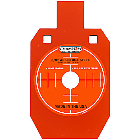Center Mass AR500 Steel Target 3/8 in 33% IPSC Silhouette