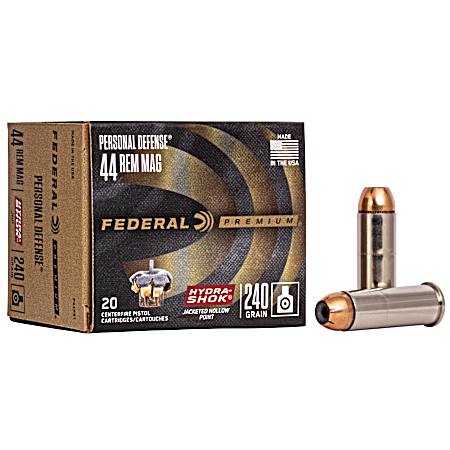 .44 Rem Magnum Personal Defense Hydra Shok Rifle Cartridges - 20 Rounds