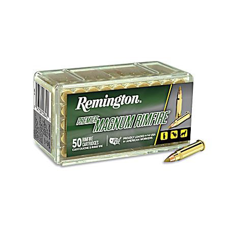 .17 HMR Premier Magnum 17 Grain ACCUTIP Rimfire Cartridges - 50 Rounds