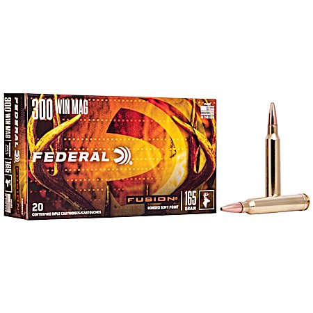 .300 Win Magnum Fusion 165 Grain Rifle Cartridges - 20 Rounds