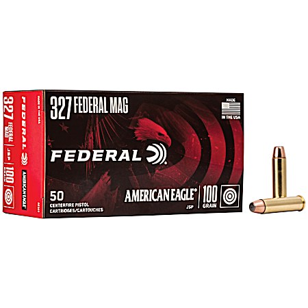 .327 Federal Magnum American Eagle 100 Grain SP Handgun Cartridges - 50 Rounds