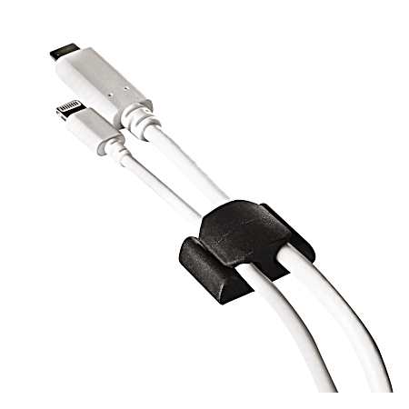 Black Two Channel Cable Holder - 6 Pk
