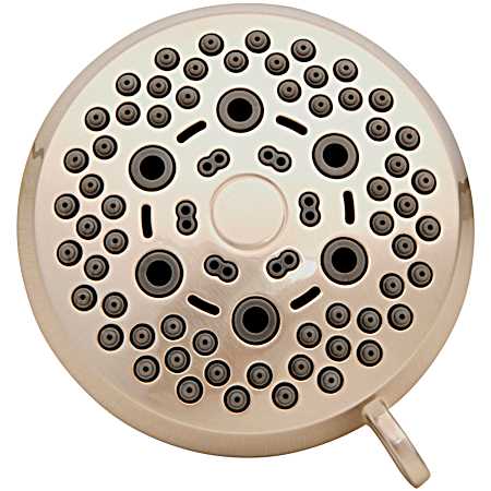 3.5 in Brushed Nickel Sport Fixed Shower Head w/ 6 Sprays