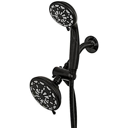 Serene Matte Black Premium Combination Shower Head