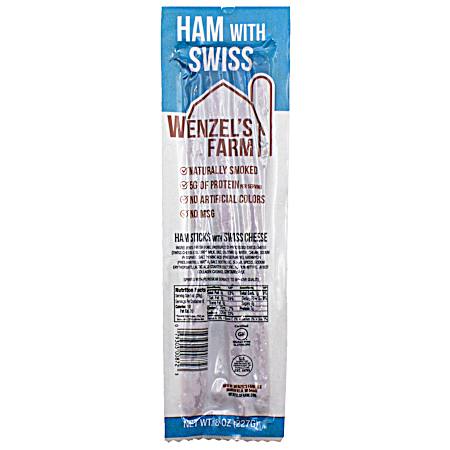 8 oz Ham Sticks w/ Swiss Cheese