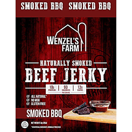 3 oz Smoked BBQ Beef Jerky