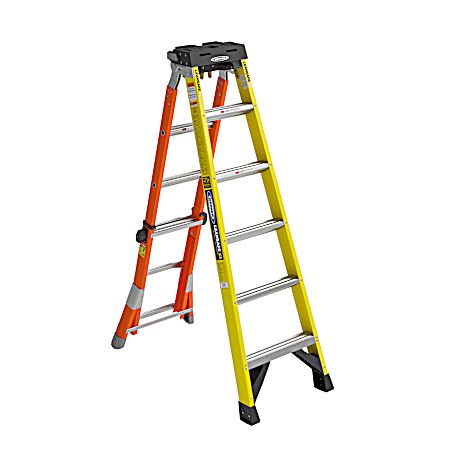 13 ft Reach Height Type IAA 5-in-1 Fiberglass Multi-Position LEANSAFE X5 Ladder