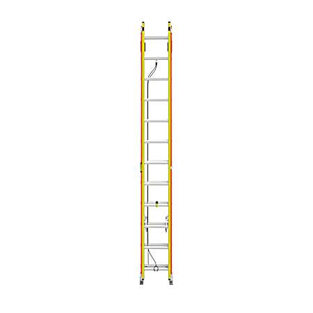 24 ft Type IA Fiberglass GLIDESAFE Tri-Rung Extension Ladder