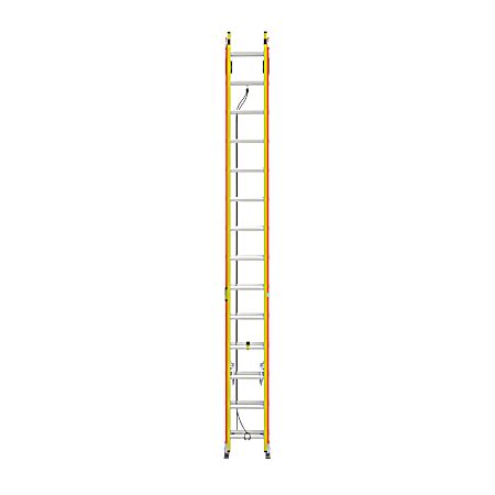 28 ft Type IA Fiberglass GLIDESAFE Tri-Rung Extension Ladder