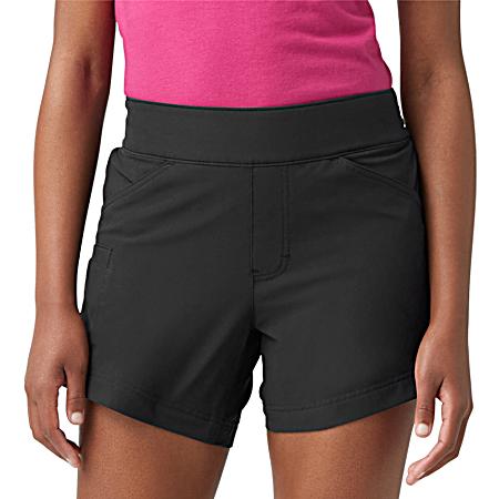 Women's Temp-IQ Black Cooling Relaxed Fit Pull-On Shorts