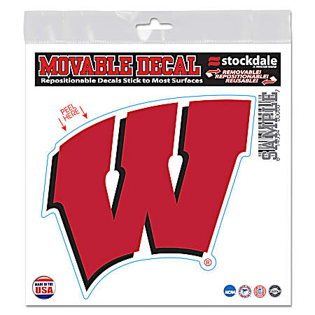 6 in x 6 in Wisconsin Badgers Movable Decal