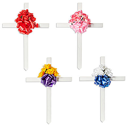 Wood Cross Memorial Bouquet - Assorted
