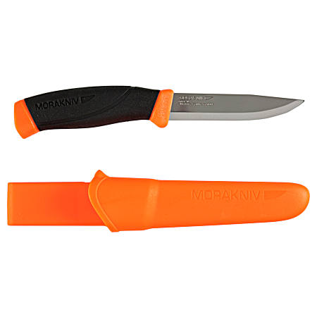 Orange/Black Companion Fixed Blade Knife