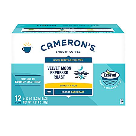 Velvet Moon Espresso-Like Dark Roast Coffee Pods - 12 Ct
