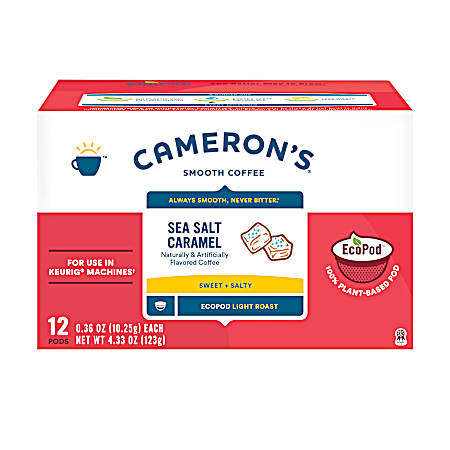 Sea Salt Caramel Light Roast Coffee Pods - 12 Ct