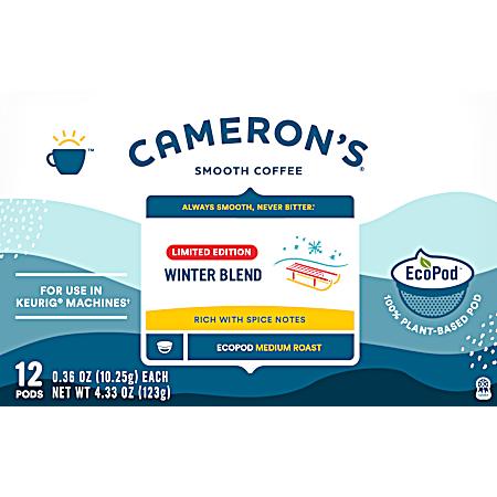 Winter Blend Medium Roast Coffee Pods - 12 Ct