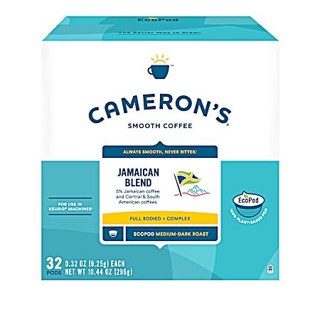 Jamaican Blend Medium-Dark Roast Coffee Pods - 32 Ct