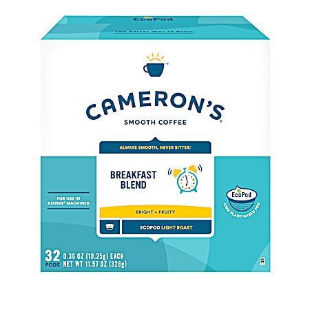 Breakfast Blend Light Roast Coffee Pods - 32 Ct