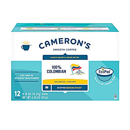 100% Colombian Medium Roast Coffee Pods - 12 Ct