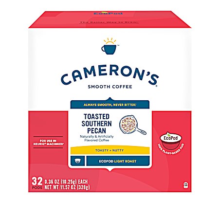Toasted Southern Pecan Light Roast Coffee Pods - 32 Ct