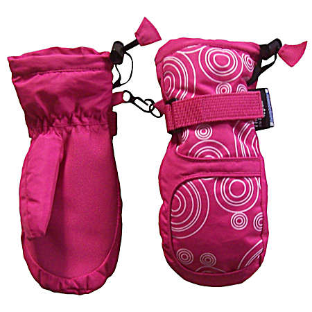 Kids Pink Waterproof Mittens