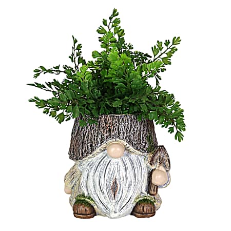 Gnome w/ Spade Planter Statue