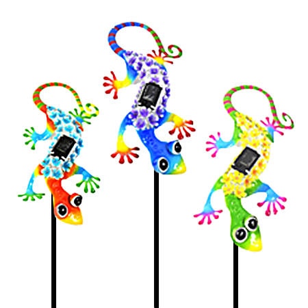 Metal Chameleon Solar Stake - Assorted