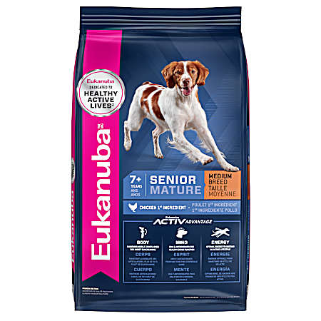 Senior 7+ Medium Breed Chicken Dry Dog Food, 30 lbs