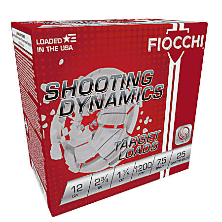 12 Gauge Shooting Dynamics 2-3/4'' 7.5 Shot Target Loads - 25 Rounds