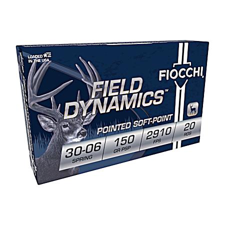 .30-06 Field Dynamics 150 Grain PSP Rifle Cartridges - 20 Rounds