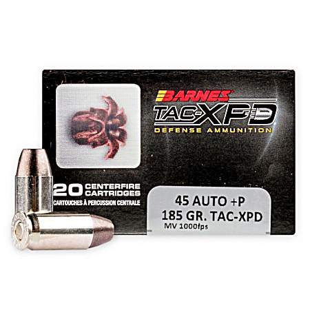 TAC-XPD Defense 45 Auto (Acp) +P 185Gr Handgun Ammo - 20 Rounds