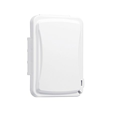 1-Gang Weatherproof Flip Cover, Horizontal/Vertical, Flat, 16-in-1, White