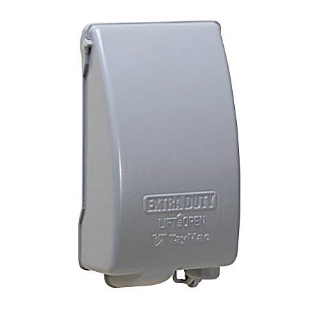 1-Gang Weatherproof In-Use Cover, EXTRA DUTY®, Expandable, Vertical, 8-in-1, 3-1/2 in. Deep, Gray