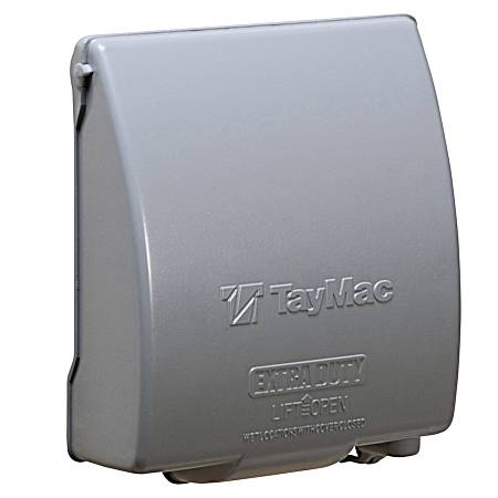 2-Gang Weatherproof In-Use Cover, EXTRA DUTY®, Expandable, Vertical, 55-in-1, 3-1/2 in. Deep, Gray