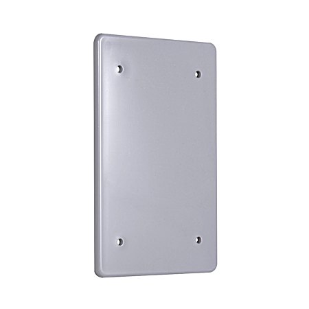 1-Gang Weatherproof Cover, Plastic, Blank, Gray