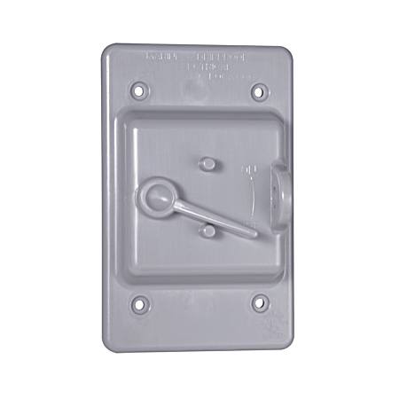 1-Gang Weatherproof Cover, Plastic, Toggle, Gray