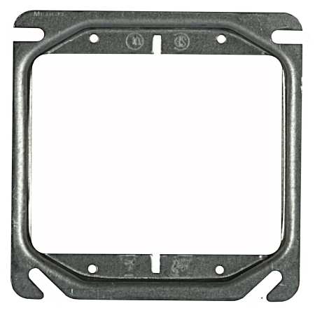 4 in. Square Cover, 2-Device, 1/2 in. Raised