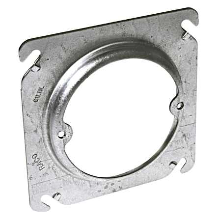 4 in. Square Cover, Raised, 1/2 in. Open, Ears 2-3/4 in. O.C