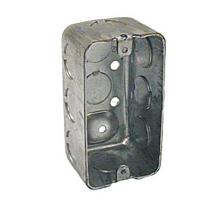 4 in. x 2 in. Handy Box, Drawn, 1-7/8 in. Deep, Ten 1/2 in. KO's, Raised Ground