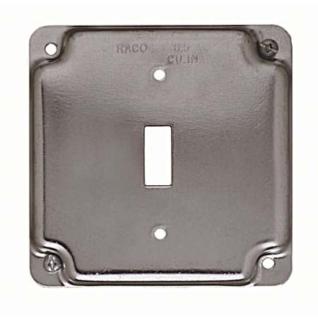4 in. Square Exposed Work Cover, 1-Toggle Switch