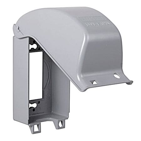 1-Gang Weatherproof In-Use Cover, EXTRA DUTY, Vertical, 8-in-1, 3.125 in. Deep, Gray