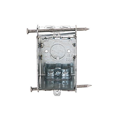 3 in x 2 in. Switch Box, 2-27/32 in. Deep, One 1/2 in. KO & NMSC Clamps, S Bracket, Nails