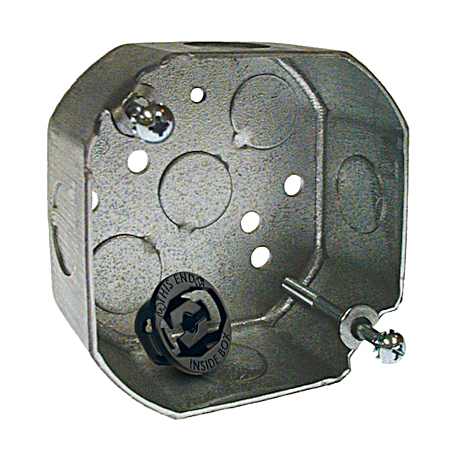 4 in. Round Ceiling Rated Box, 1-1/2 in. Deep, Five 1/2 in. KO's