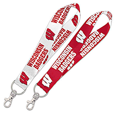 Wisconsin Badgers Reversible Key Strap