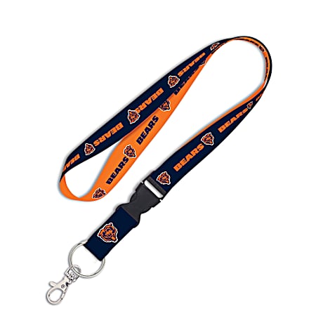 Chicago Bears Reversible Lanyard w/ Detachable Buckle
