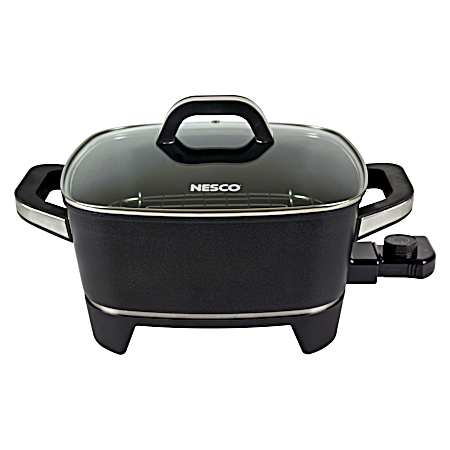 12 in Black Electric Skillet