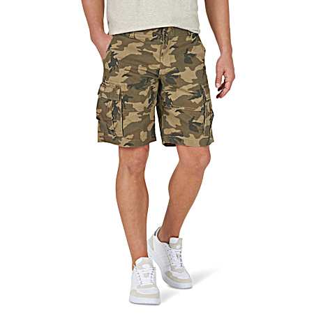 Men's Extreme Motion Carolina Sagebrush Regular Fit Cotton Blend Cargo Shorts