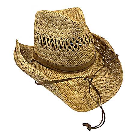 Adult Vented Western Lindu Straw Hat